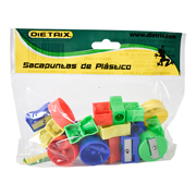 [DIE-SAC-6641] Sacapuntas de plástico Dietrix bolsa con25 piezas de colores