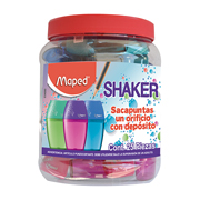 Sacapuntas shaker Maped 1 orificio 25 piezas  colores surtidos