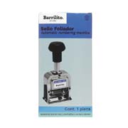 [BAR-FLD-F70] Sello foliador 6 dígitos Barrilito cuerpo metálico
