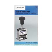 [BAR-FLD-F80] Sello foliador 8 dígitos Barrilito cuerpo metálico