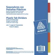 [AVE-SEP-6565] Separador basico amarillo 5 divisiones AVERY tamaño carta