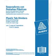 Separador basico amarillo 5 divisiones AVERY tamaño carta