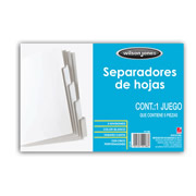 [ACO-SEP-P2188] Separador blanco 5 divisiones ACCO tamaño carta