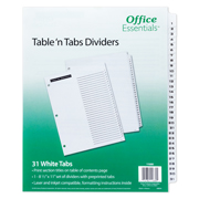 [AVE-SEP-11680] Separador blanco carta 31 divisiones AVERY tecnología laser/inkjet