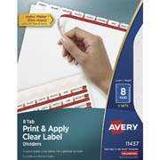 [AVE-SEP-11437] Separador blanco carta 8 divisiones AVERY tecnologia laser
