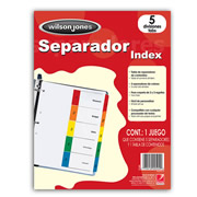 [ACO-SEP-P1345] Separador c/numeración 5 divisiones ACCOtamaño carta