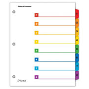 [ESS-SEP-E60818] Separador numérico con índice Cardinal carta 1-8 divisiones impresas