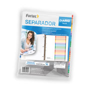 [FTC-SEP-6210] Separador númerico con índice Fortec carta cejas de colores con 31 divisiones