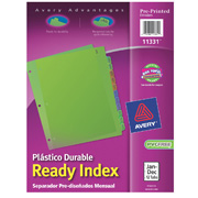 [AVE-SEP-11331] Separador plástico carta mensual AVERY pestañas mensuales