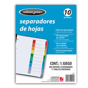 [ACO-SEP-P2457] Separador sin numeración 10 divisiones ACCO tamaño carta