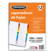 [ACO-SEP-P2458] Separador sin numeración 12 divisiones ACCO tamaño carta