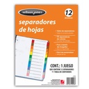 Separador sin numeración 12 divisiones ACCO tamaño carta