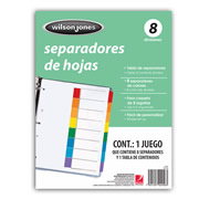 [ACO-SEP-P2456] Separador sin numeración 8 divisiones ACCO tamaño carta