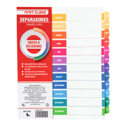 [DIE-SEP-7630] Separadores Dietrix tamaño carta de enero a diciembre pestañas de color