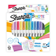 [BER-MAR-2133103] Sharpie snote punta biselada paquete con12 colores surtidos