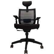 [ERGO-SI-MILANC] Silla directiva ERGO MILAN C respaldo enmalla y asiento en tela con cabecera