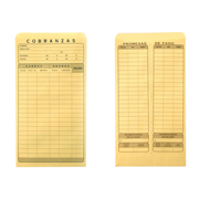 [FTC-SOB-FS07CM] Sobre cobranza No. 7 manila engomado Fortec caja con 50 piezas