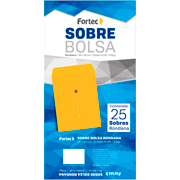 [FTC-SOB-B26KR] Sobre kraft con rondana Fortec extraoficio caja con 25 piezas