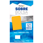 Sobre kraft engomado Fortec carta caja con 50 piezas