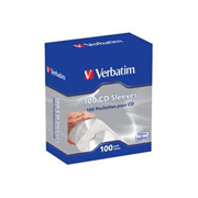 Sobres Verbatim de papel para CD/DVD con100 pzas