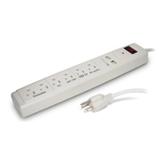 [SAN-SUPRE-1356] Supresor de picos santul 450 j 6 contactos y 2 USB color blanco