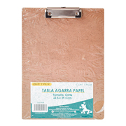 Tabla de madera Dietrix agarra papel carta broche palanca metálica