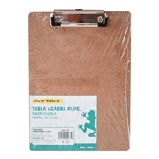 Tabla de madera Dietrix agarra papel esquela broche palanca metálica