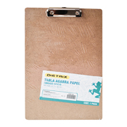 Tabla de madera Dietrix agarra papel oficio broche palanca metálica