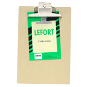 Tabla fibracel Lefort con clip metálico tamaño carta