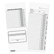 [PIN-TAR-RELOJCH] Tarjeta de reloj checador Pinos Altos con 100 tarjetas