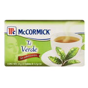 [MCC-TE-VERDE25] Té verde McCormick caja con 25 sobres .