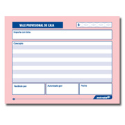 [EST-VAL-136] Vale provisional de caja  Estrella blockcon 50 hojas