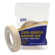 [TUK-ADS-101123] másking tape tipo 111 TUK 12mm x 10m cinta tipo 111, color crema, 1 pza