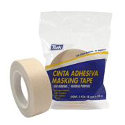[TUK-ADS-101125] másking tape tipo 111 TUK 18mm x 10m cinta tipo 111, color crema, 1 pza