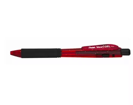 | PTL-BOL-37CRB | Boligrafo retractil Pentel Wow gel colors rojo punto 0.7 caja 12 pz