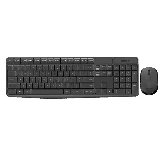 [PF-LOG-MK235]Kit de Teclado y Mouse Logitech MK235 Inalámbrico Negro (Español)