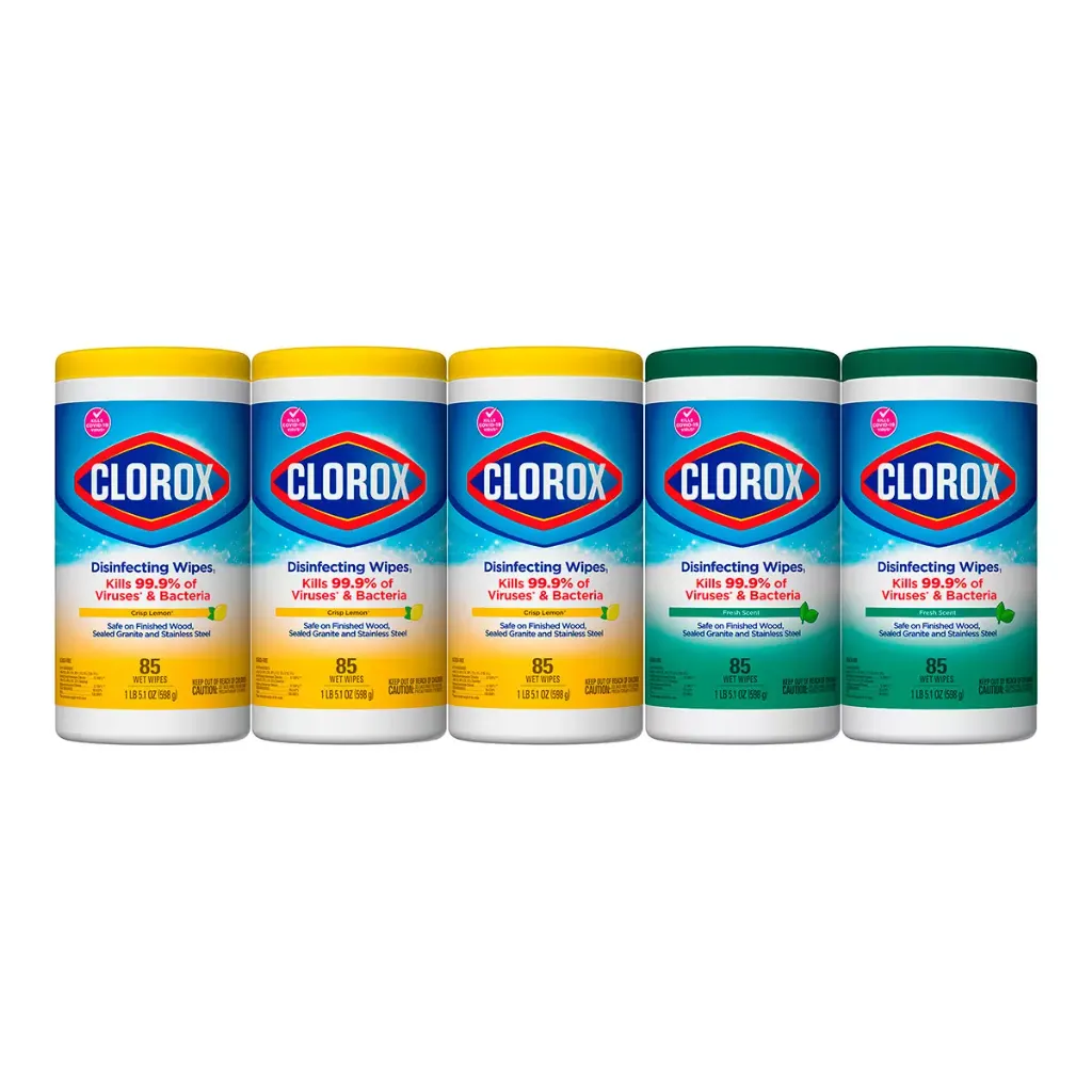 [Nao-138] Clorox Toallas Desinfectantes 5 pzas con 85 Toallitas cada una