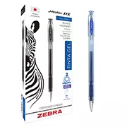 Bolígrafo de gel ZEBRA J-Roller RX punto mediano 0.7 mm color azul caja con 6 pz