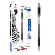 Bolígrafo de gel ZEBRA J-Roller RX punto fino 0.5 mm color negro caja con 6 pz