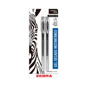 [ZEB-BOL-800N] Boligrafo gel j roller rx zebra, punto mediano 0,7 mm, negro, blister 2 pz