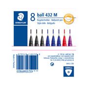 [STD-BOL-MPBD3] Bolígrafo Mediano Staedtler colores surtidos, Bolsa con 8 piezas
