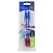 [AZO-BOL-6872AR] Bolígrafo dúo mediano Pin Point 1.0 m m colores azul-rojo empaque con 2 pzas