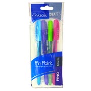 [AZO-BOL-6804SUR] Bolígrafo fino Pin Point 0.7 mm colores surtidos empaque con 4 pzas