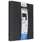 [KYM-CAR-PRENEG] Carpeta KYMA premium color negro marino con 100 hojas