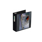 [AZO-CAR-9301NE] Carpeta panorámica con cristal Kinera carta de 3' herraje 'O' color negro