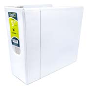 [AZO-CAR-9400BL] Carpeta panorámica con cristal Kinera carta de 5' herraje 'D' color blanco