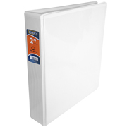 [AZO-CAR-9221BL] Carpeta panorámica con cristal Kinera oficio de 2' herraje 'O' color blanco