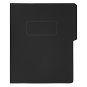 [FTC-FOL-3027] Carpeta pressboard con broche Fortec carta color negro, paquete c/10 pzas