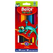 [BER-COL-2107] Colores Berol recreo doble punta 12 lápices