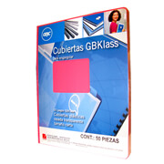 [GBC-PAS-M600013] Cubierta plástica tamaño carta GBklas GBC color rosa